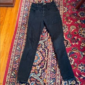 Black BDG high rise seam ankle Jean size 25w, 29 l